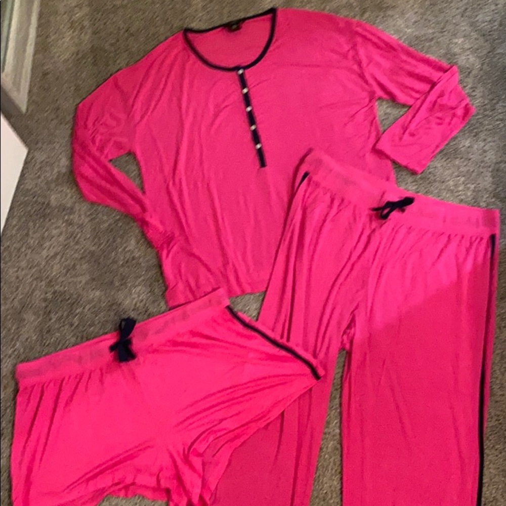 J Crew Henley Pajama 3 pc Set in Softest Jersey